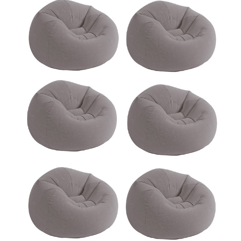 Intex Inflatable Contoured Beanless Bag Lounge Chair, Gray