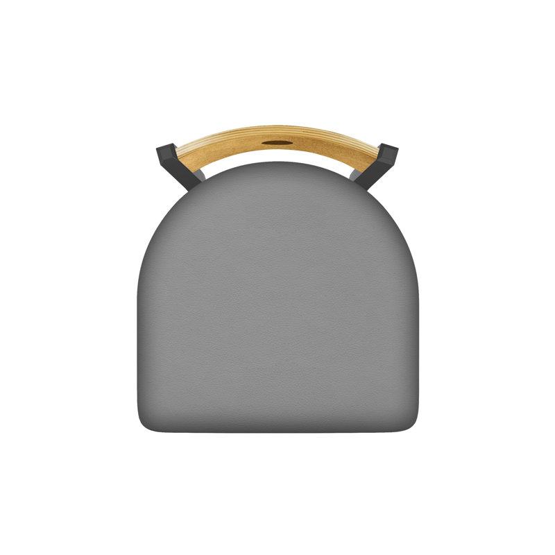 Tabouret pivotant Voltaire, Érable moyen, Étain, Siège CanterFolkstone gris / dossier moyen en ér
