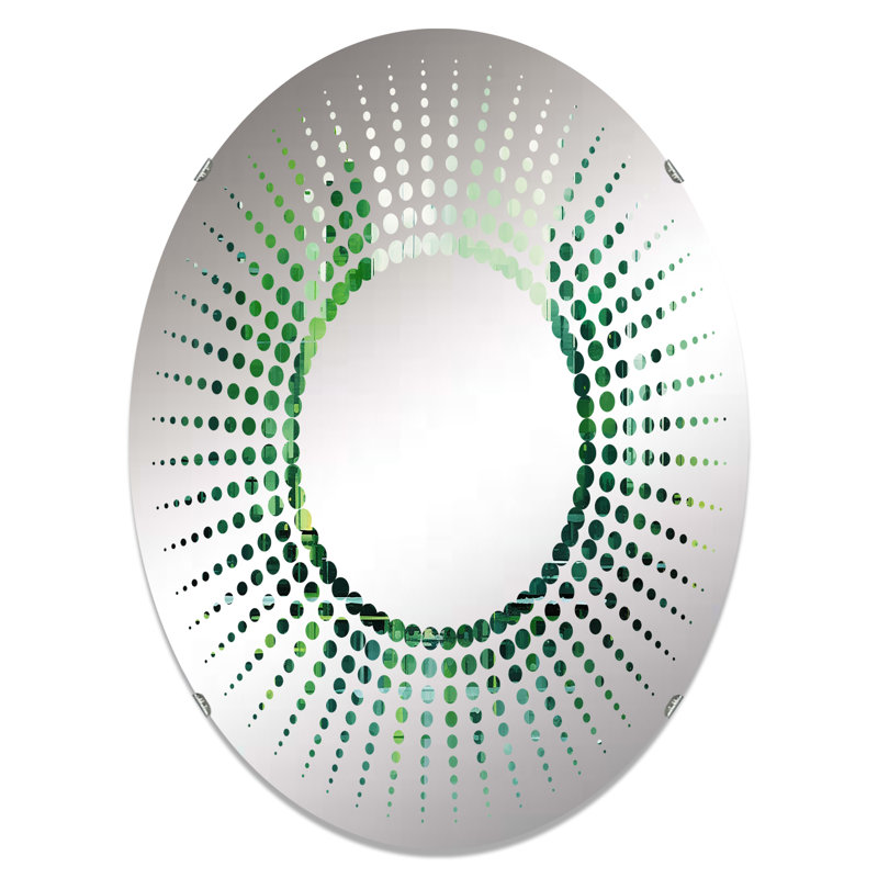 Miroir décoratif Emerald Elevations Skyscraper City - Starburst | Ovale, 35,4 po x 23,6 po