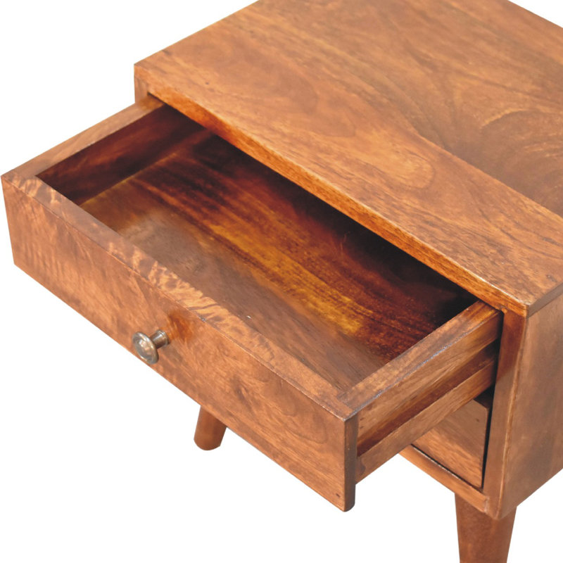 Hotwells 13.78'' W Solid Wood Nightstand, Brown