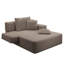 Luxueuse chaise longue en velours côtelé moelleux avec 3 coussins, canapé-lit convertible 2 en 1 et pochette de rangement, conception sans cadre et mousse de compression, aucun assemblage requis, pour les petits espaces, le salon, l’appartement-1745528825