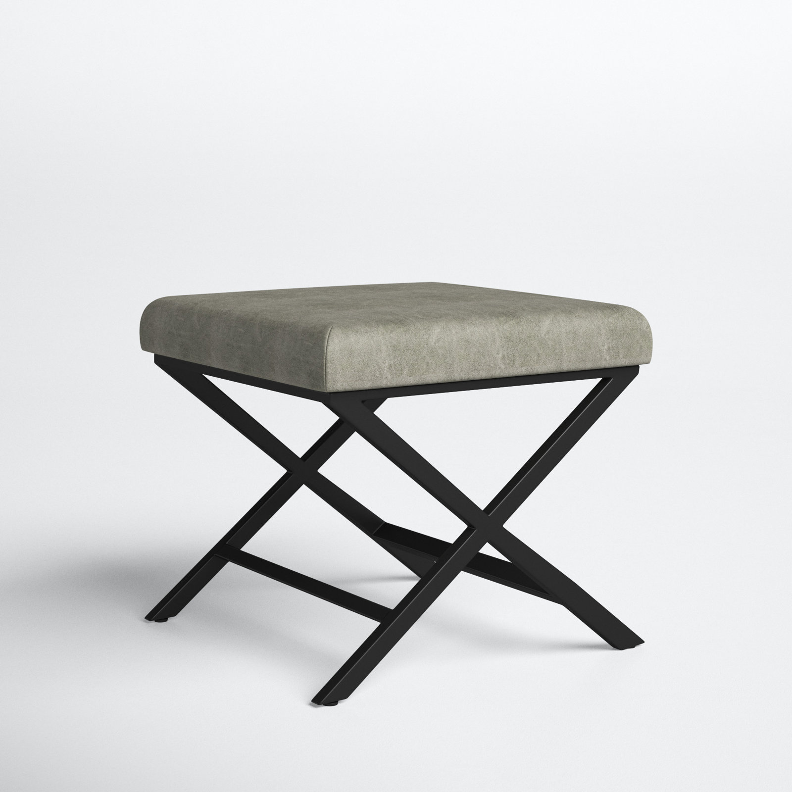 Priscilla Upholstered Ottoman, Gray