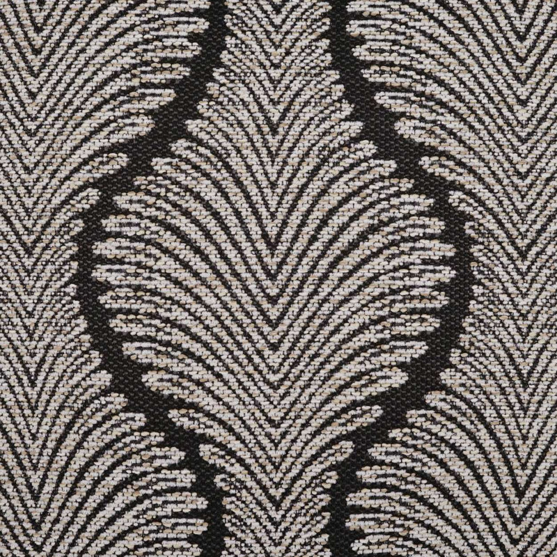 Palmyra Abstract Outdoor Reversible Throw Pillow, Black