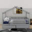 Full Size Wooden House Bed With Drawers-1894697745