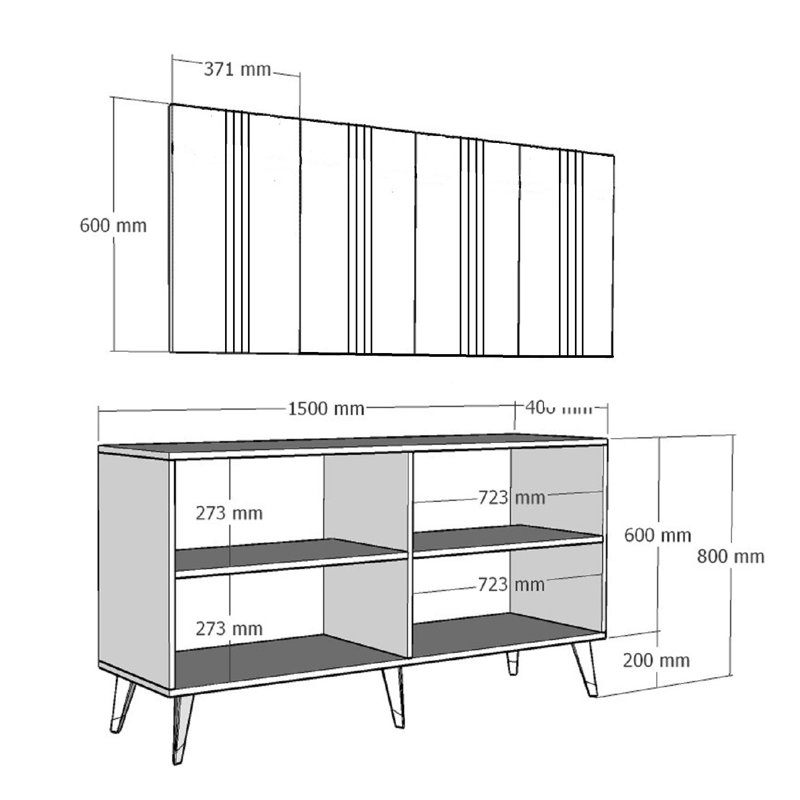 Modern Console Table, White & Silver, 100% Melamine Coated Particle Board, Thickness: 0.7 inches | Sleek Design with 20 inch Leg Height, Perfect for Entryway & Living Room Decor