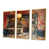 Toile avec cadre flottant or