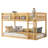 Low Twin Over Twin Bunk Bed, Floor Bunk Bed With Ladder-846819104