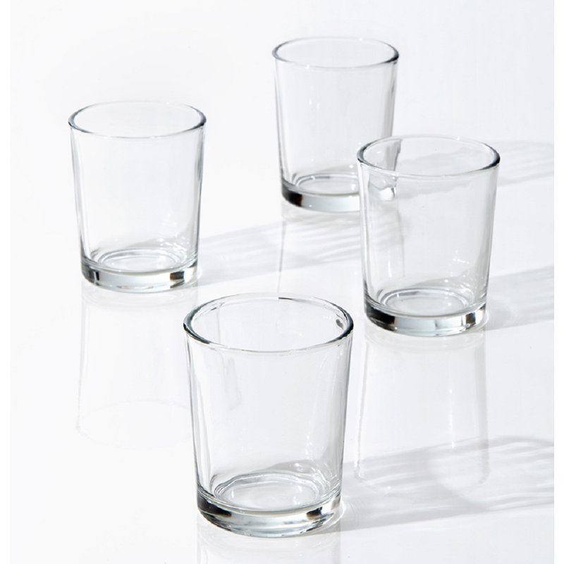 Petit porte-votive en verre, Transparent