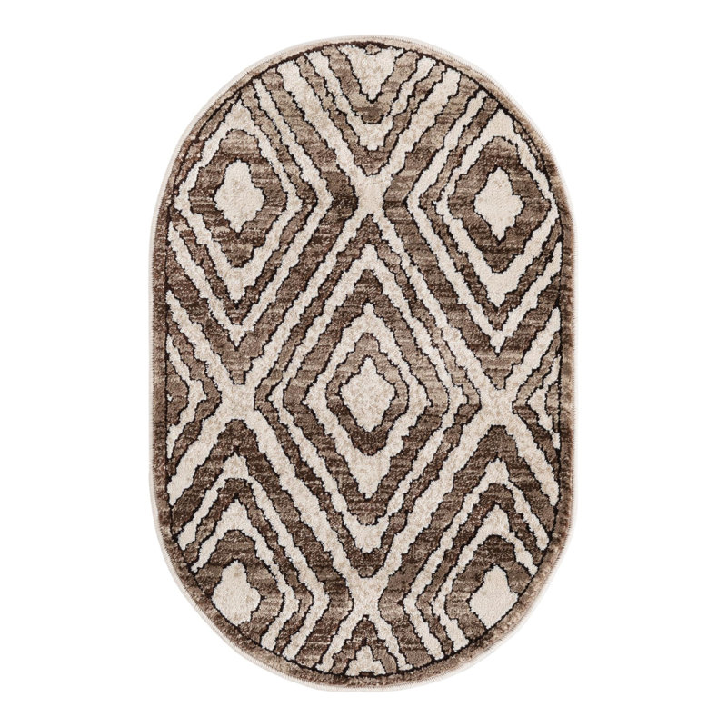Amorrah Moroccan Indoor Rug, Oval 2' x 3'