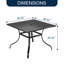 Table carrée d'extérieur en acier pour restaurant