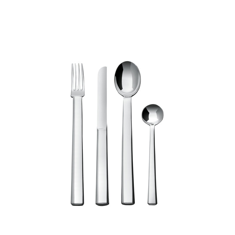 Alessi Rundes Modell Stainless Steel Flatware Set - Service for 6