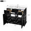 36"Bathroom Vanity With Ceramic Sink Combo, Frame Bathroom Storage Cabinet, Freestanding Vanity Set With 2 Drawers& Soft Closing Doors, Black-1208907047