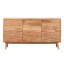 Buffet à 3 portes en bois naturel et armoire de construction polyvalente en bois pour une utilisation pratique