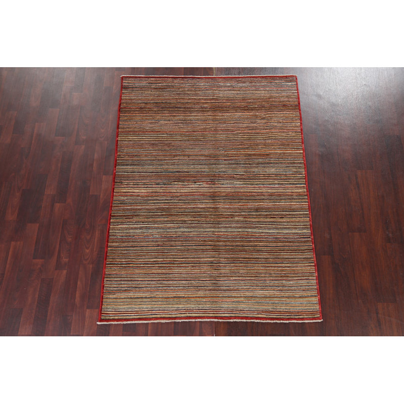 Striped Gabbeh  Oriental Area Rug 5x7