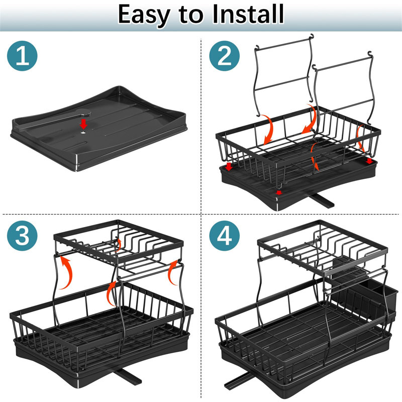 Metal Rectangle Utensil Storage Set