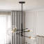 Lustre linéaire moderne en acier à 4 lumières à intensité variable Cavedo certifié UL-723851749