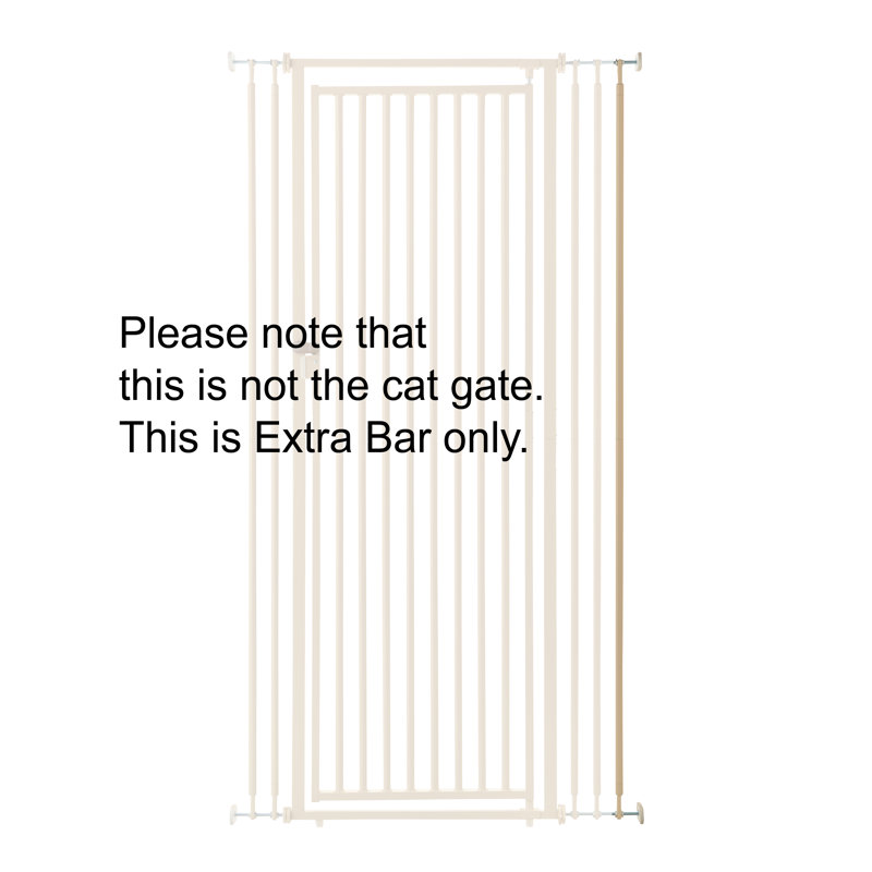Beige Metal Cat Safety Gate Extension Bar