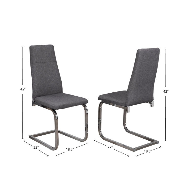 Chaise d'appoint rembourrée grise Ryburn
