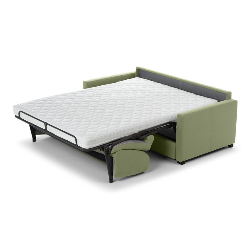 Adalise 77" Italian Stain and Abrasion Resistant Performance Fabric Queen Sleeper Sofa Bed, DuraTex Green Performance Fabric