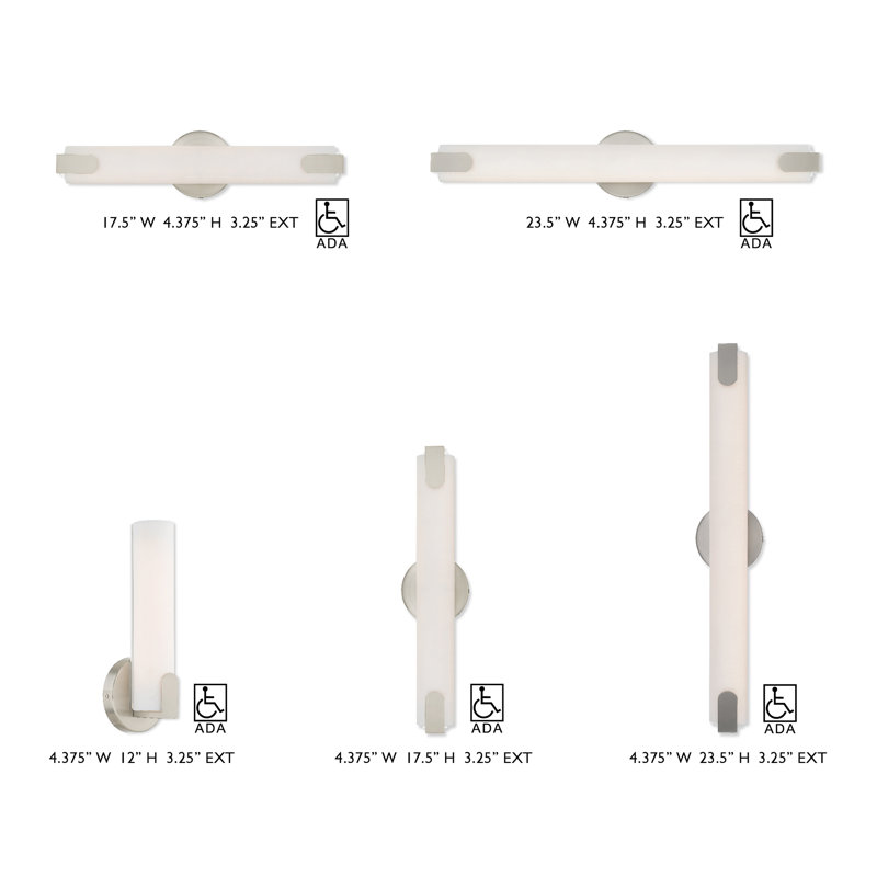 Brynlei Steel Flush Mounted Sconce, Brushed Nickel