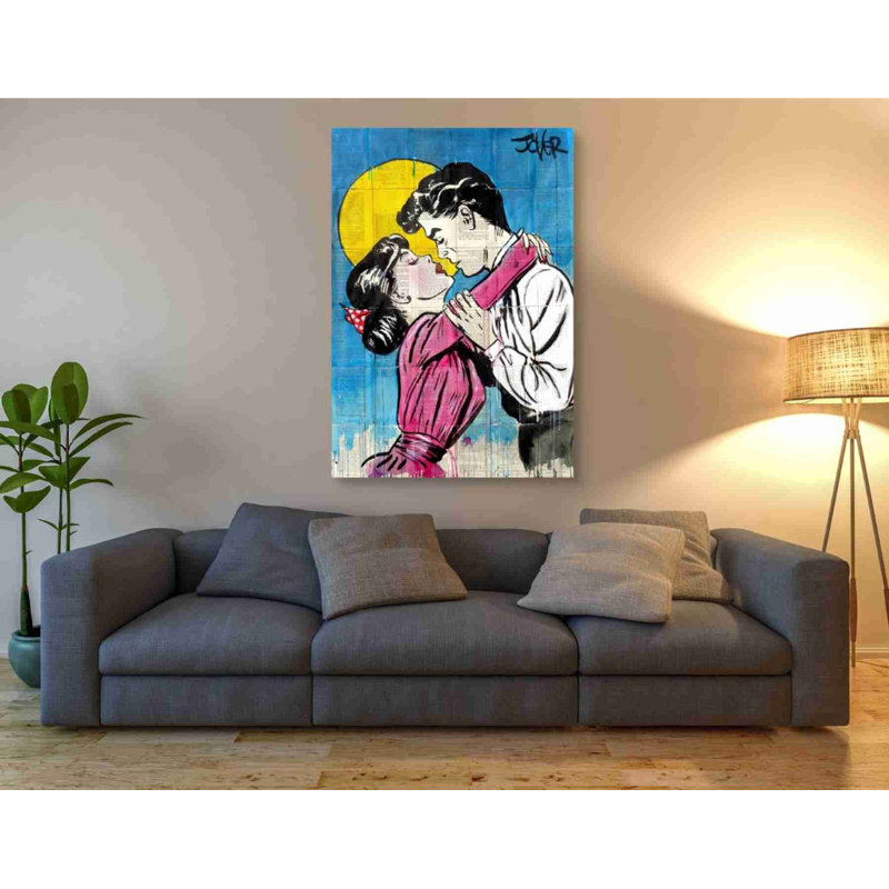 «Love Moon Pop» par Loui Jover, art mural sur toile, H 60 po x l 40 po x P 1,5 po