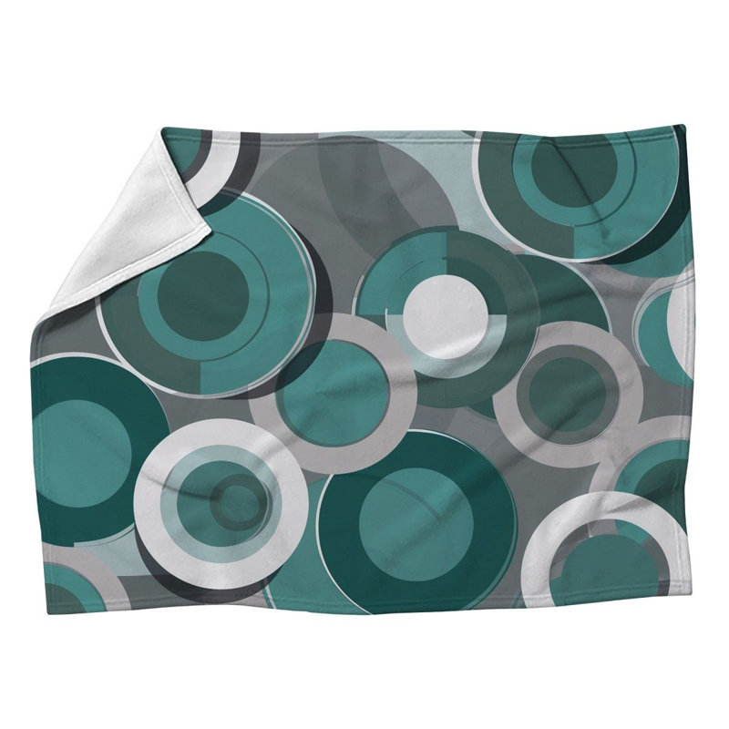 Trendy Modern Grid Zigzag motion Fleece Throw Blanket - Cool pattern Throws for Sofas or Beds, 50" W x 60" L