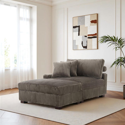 Faux Fur and Foam Padding Chaise Lounge