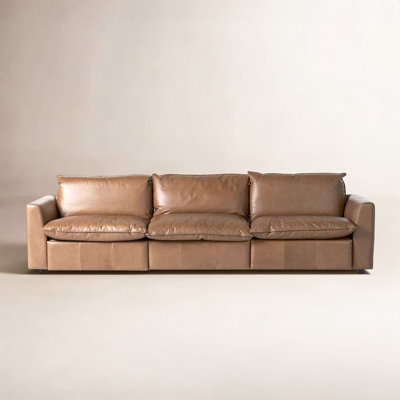 Alleya 127" Genuine Leather Reclining Sectional