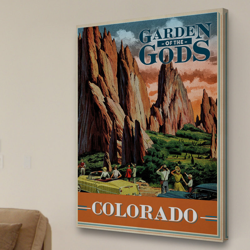 « travel colorado », reproduction d’art sur toile tendue, H 31 po x l 24 po x P 1,5 po