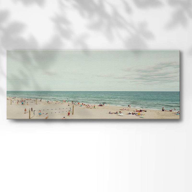 Jour à la plage sur toile, H 8 po x l 20 po x P 1,5 po