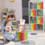 Ensemble de 6 cubes de rangement pliables de 11 po avec poignées, colorés-126677911