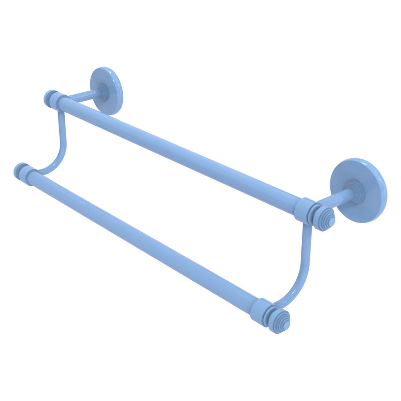 Porte-serviettes double 24 po Southbeach Collection, Bleu troll plat
