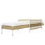 Chaise longue d'extérieur, chaise longue de patio avec accoudoirs et coussin pour la piscine, la terrasse