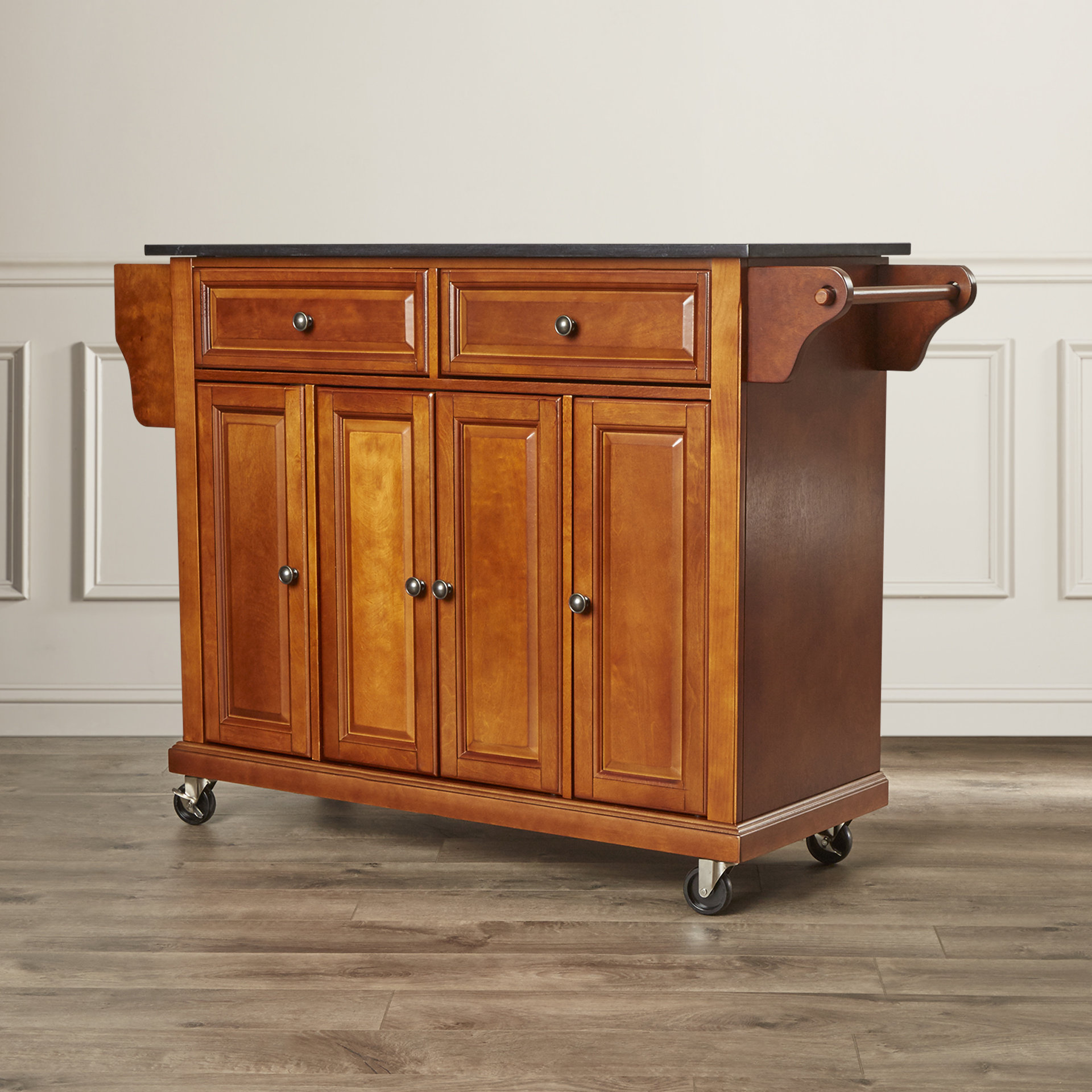 Three Posts™ Royce Granite Kitchen Island & Reviews Wayfair
