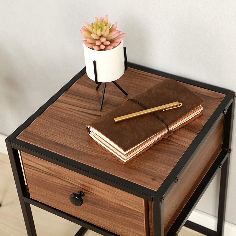 Chilmark 35cm W Metal Bedside Table