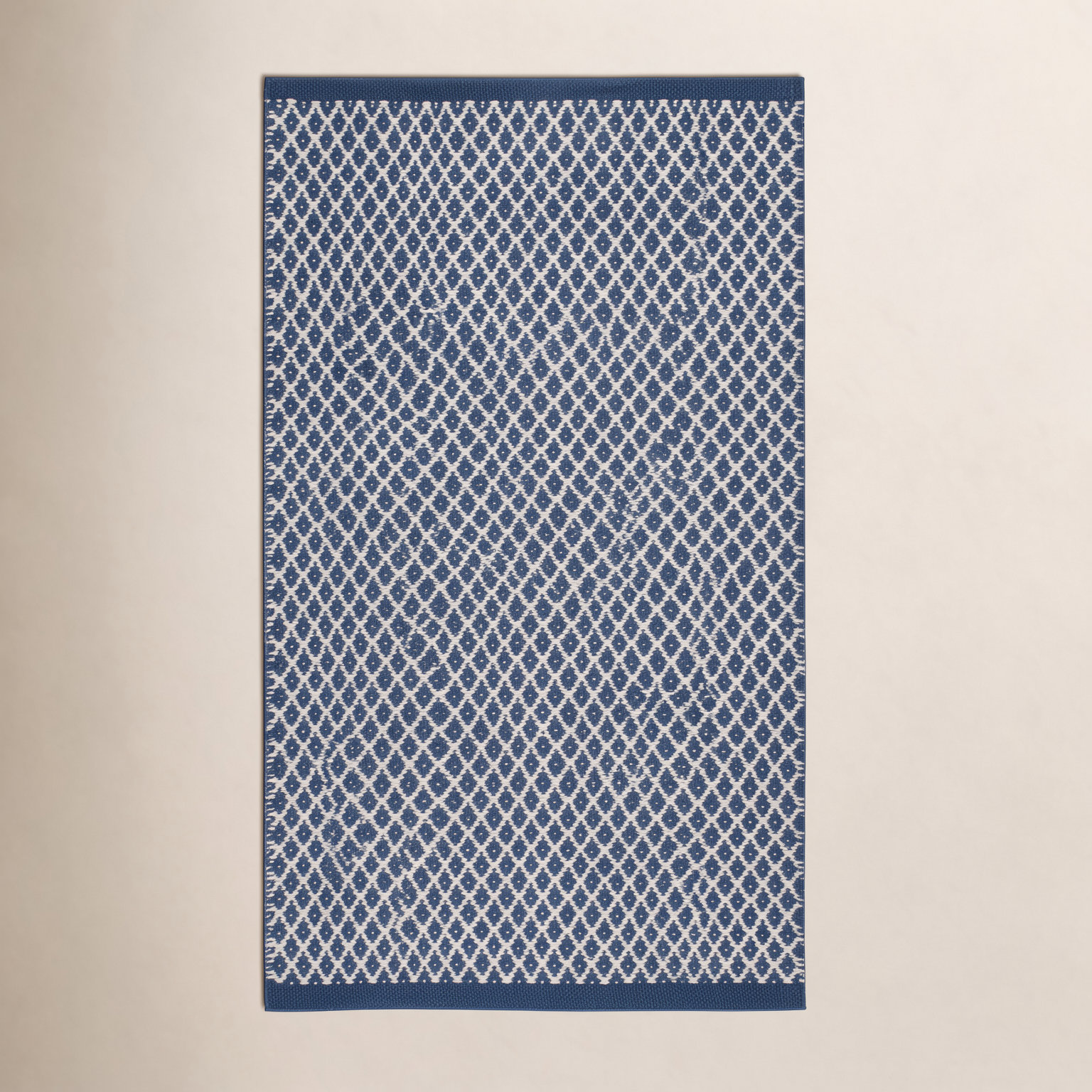 Mainsail French Blue Hand-Woven Geometric Rug, Rectangle 2' x 3', Navy