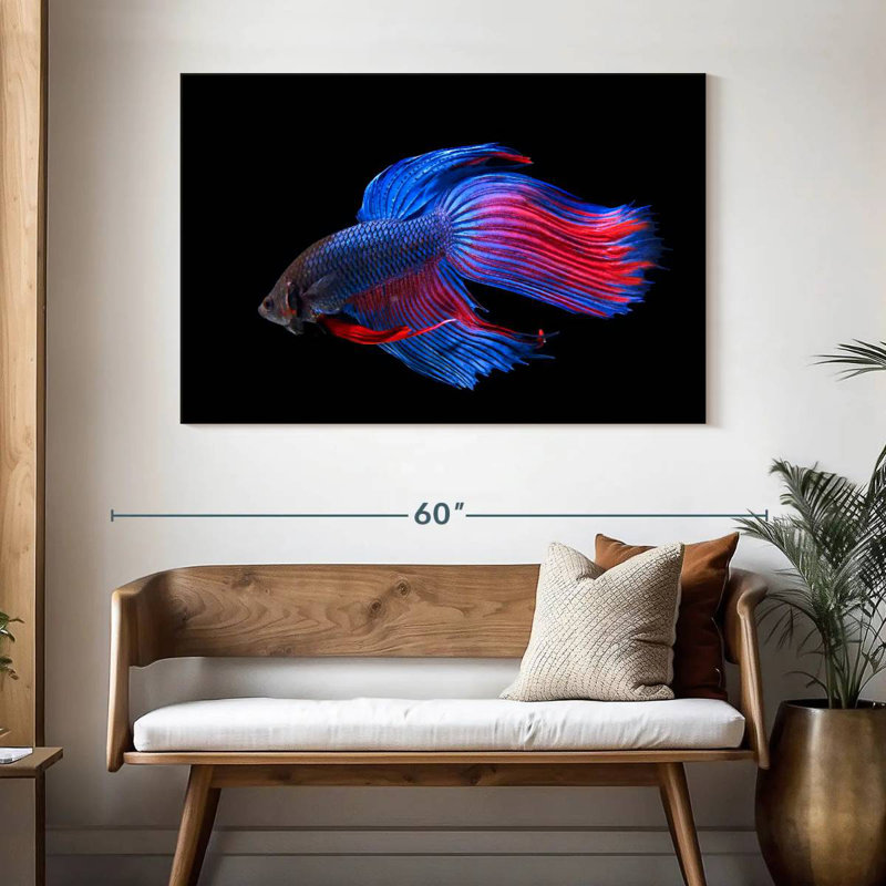 Glowing Betta Fish, 32" H x 48" W