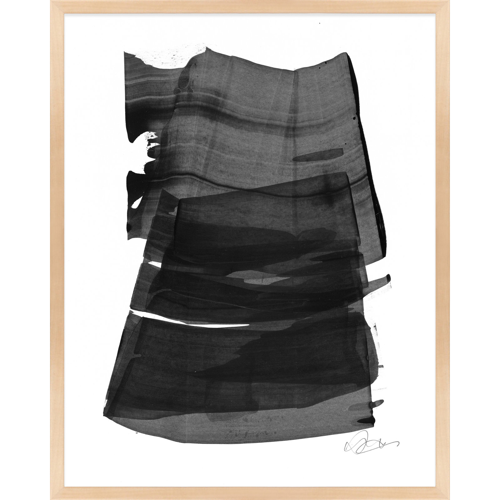 Brushstroke 2 by Jacques Pilon, Brown, 30" H x 24" W x 1.25" D
