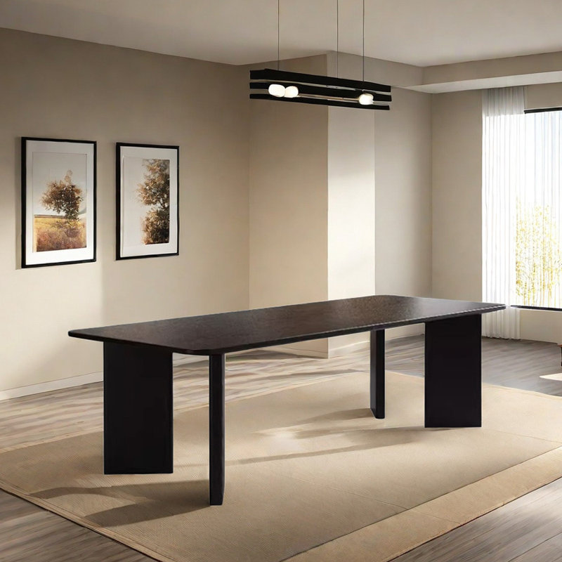 Ash Solid Wood Dining Table, 31.49" W x 70.86" L