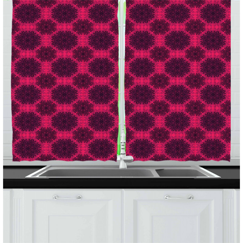 Floral Tailored Kitchen Curtain
