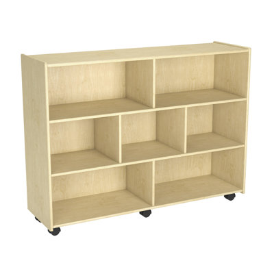7 Compartment Manufactured Wood Shelving Unit