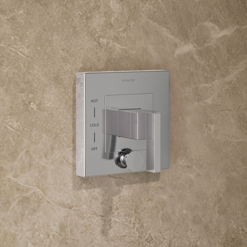 Loure Rite-Temp Shower Trim with Diverter, Polished Chrome, Scroll