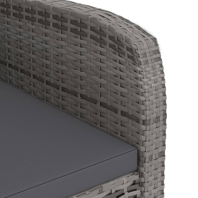 Ensemble repas 8 personnes avec coussins Finisheo, Glass, Gray/Black, 8
