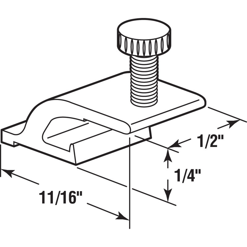 Prime-Line 1/4 in.. Self Locking Storm Door Panel Clips with Thumbscrews (8 Pack)