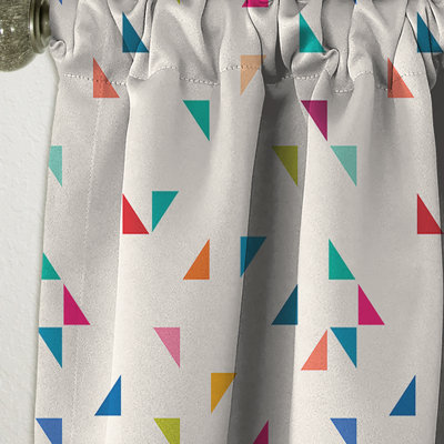 Panneau de rideau géométrique, motif occultant rétro Mid-Century - Motif abstrait triangulaire rétro I