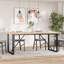 Dining Table O-Frame 75.5 Cm Solid Wood Pine And Steel-2044080929