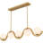 Carisha 5 - Light Steel Dimmable Kitchen Island Linear Chandelier
