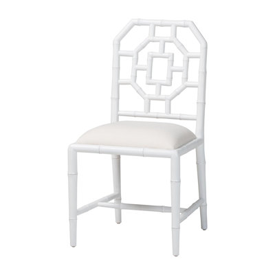 Chaise de salle à manger bali & pari Boone au design chinois, blanc