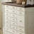 Retro White Solid Wood Accent Cabinet