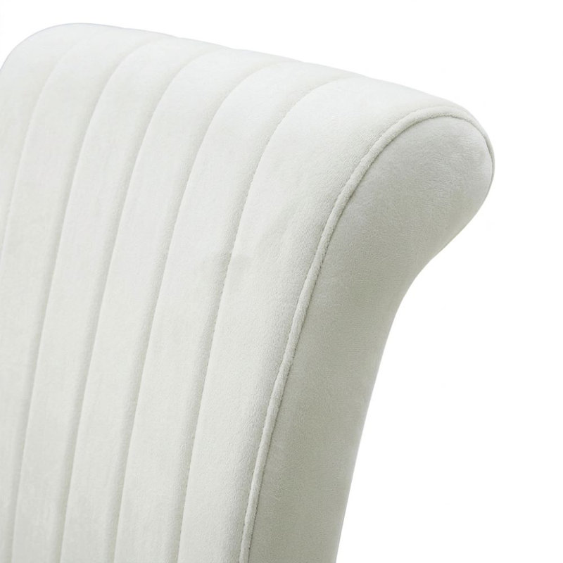 Ensemble de 2 chaises d'appoint en tissu blanc Beticat